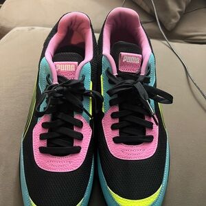 Puma Black and Pink Athletic Shoes